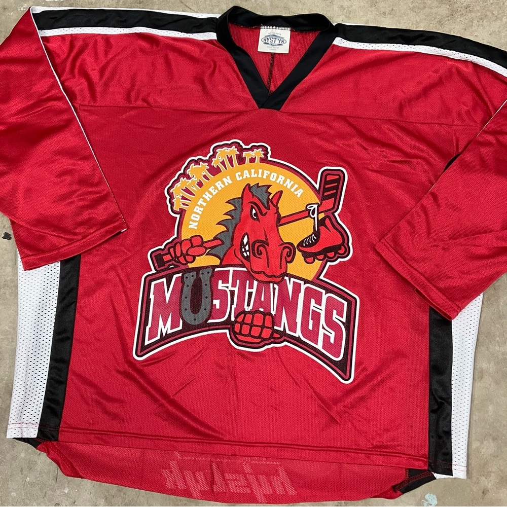 Vintage Northern California Mustangs Roller Inline Hockey Jersey Size Large USA